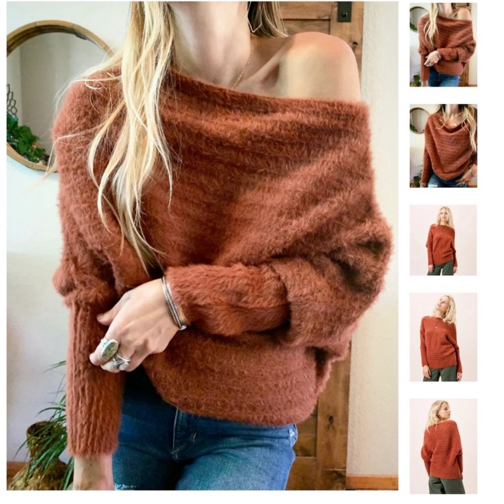 SLOUCH FUZZY Black Lovestitch Sweater M NWOT